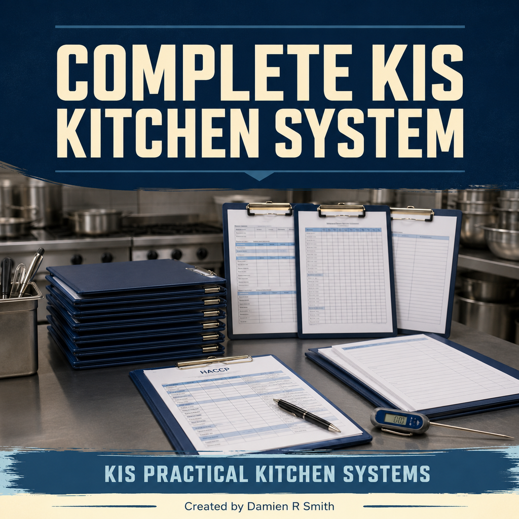 KIS complete digital download — illustrative kitchen product cover. Created by Damien R Smith.
