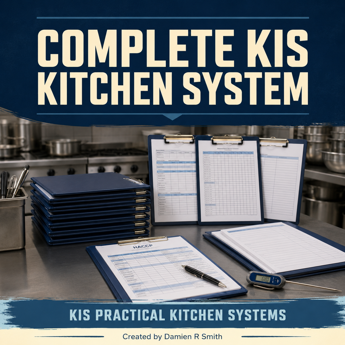 KIS complete digital download — illustrative kitchen product cover. Created by Damien R Smith.