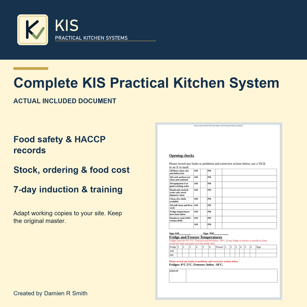 Complete KIS Practical Kitchen System