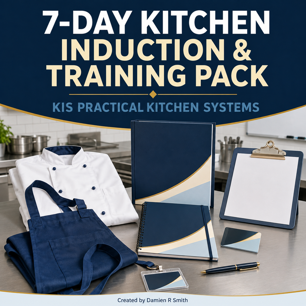KIS induction digital download — illustrative kitchen product cover. Created by Damien R Smith.