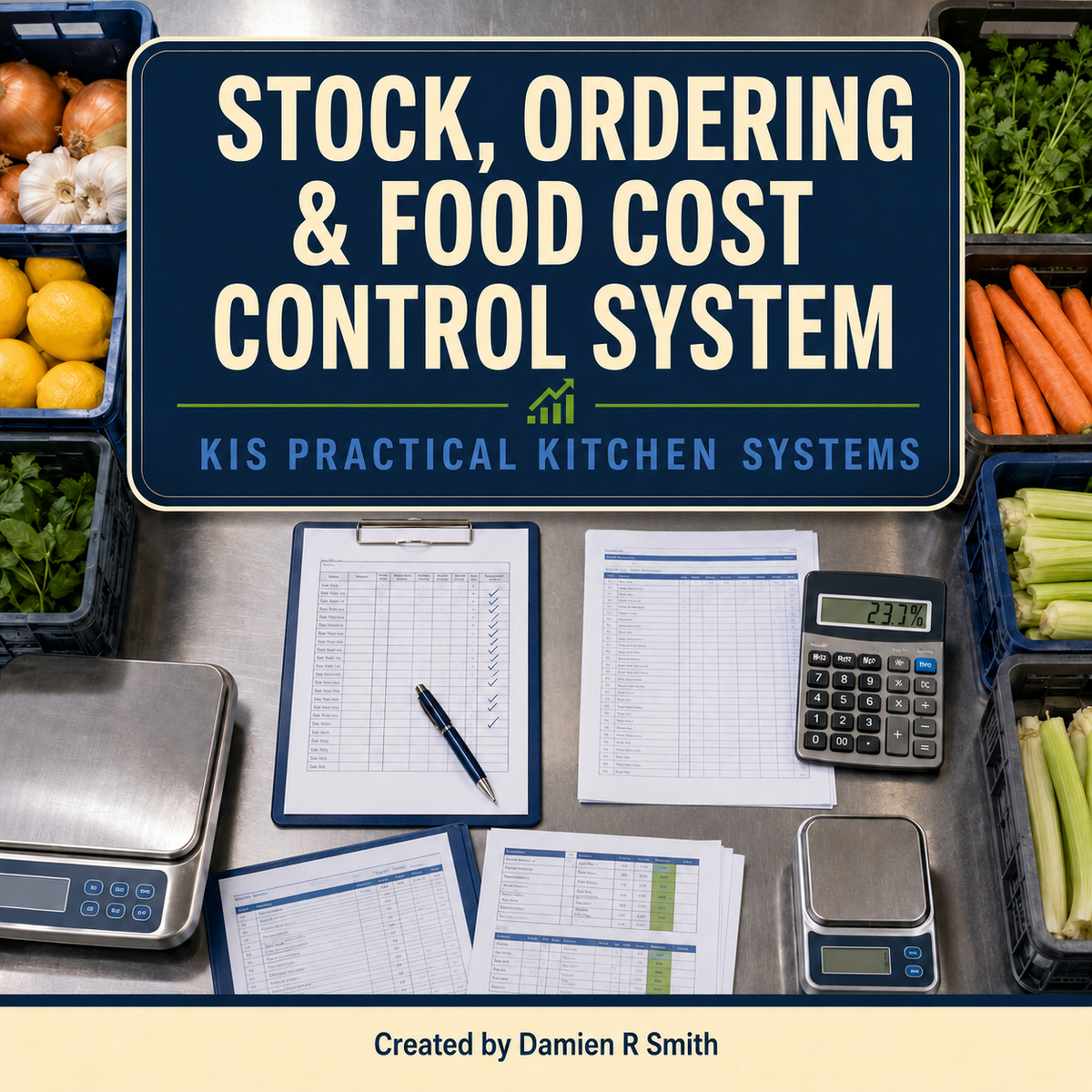 KIS stock digital download — illustrative kitchen product cover. Created by Damien R Smith.