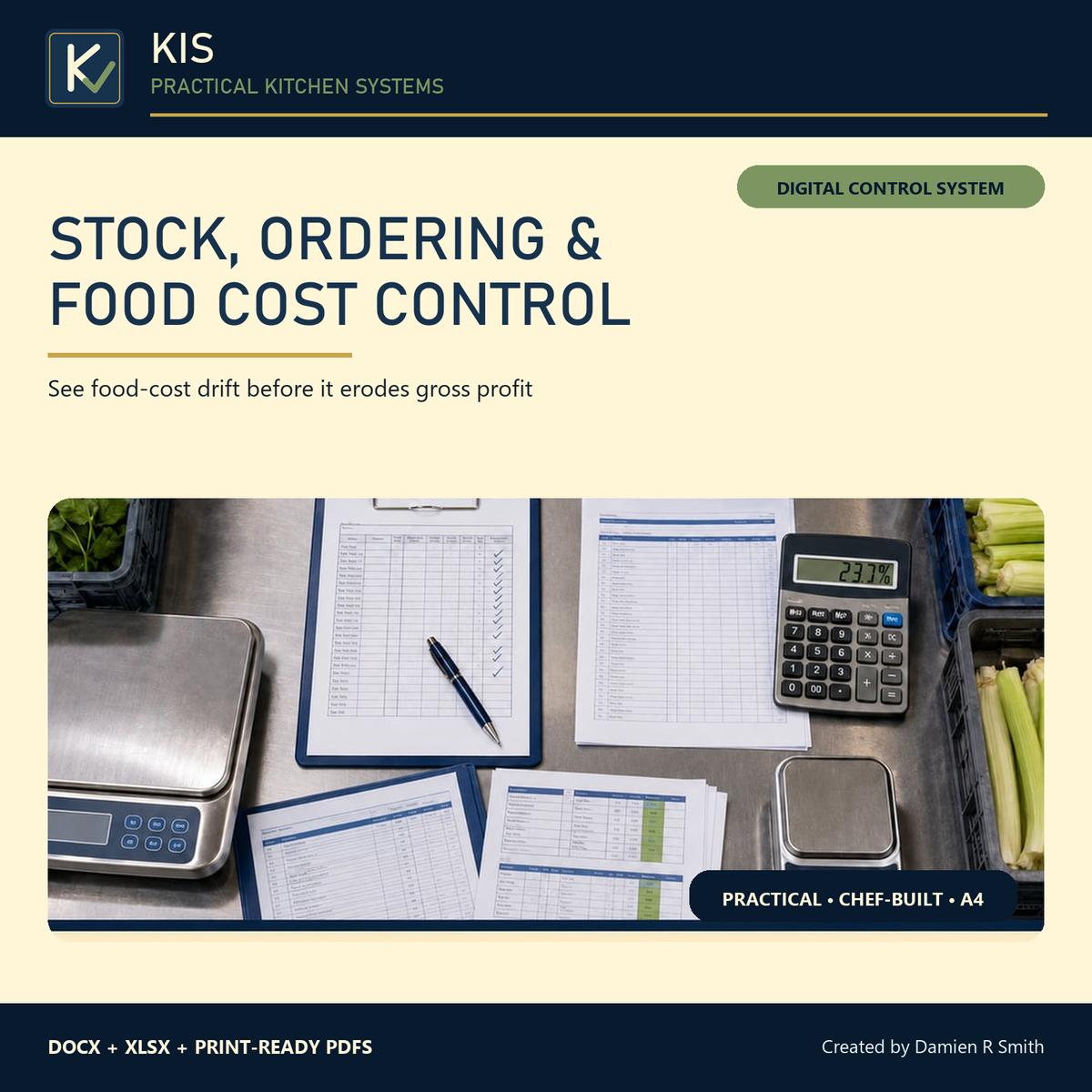 KIS Stock, Ordering and Food Cost Control pack